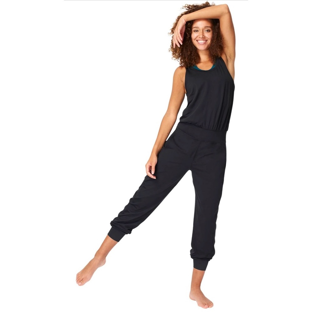 Sweaty Betty Women's Gary 27" Yoga Casual Jogger Jumpsuit Black S
